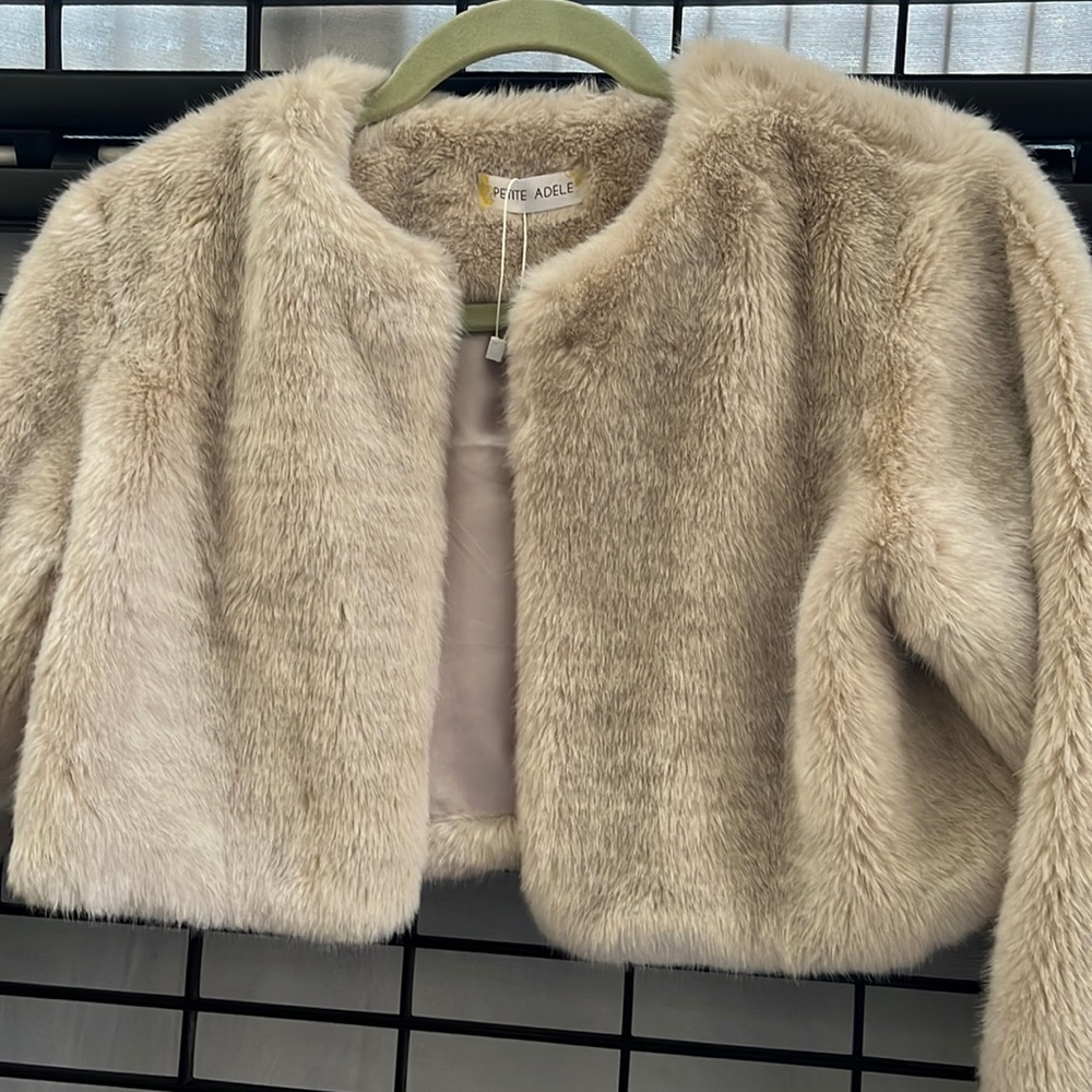 Extremely soft  tan dressy girls bolero jacket